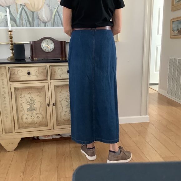 White Stagg Maxi Jean Skirt Size 14 - Picture 2 of 7